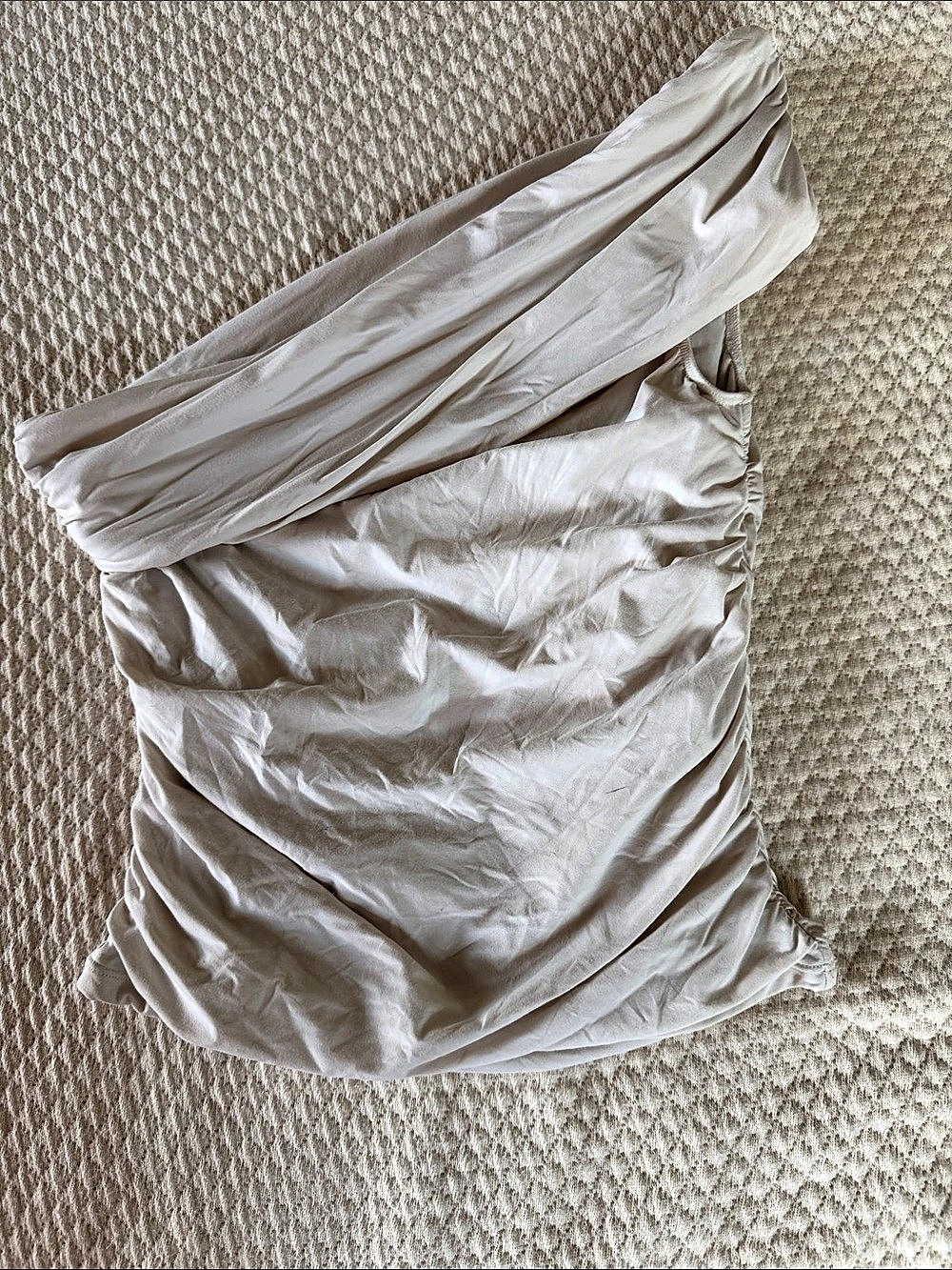One Shoulder top in White Like New